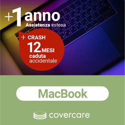 Assistenza estesa Covercare 1 anno + Crash 12 mesi per caduta accidentale per Apple MacBook