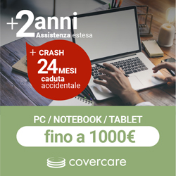 Assistenza estesa Covercare 2 anni + Crash 24 mesi PC Notebook Tablet da 0 a 1000¤