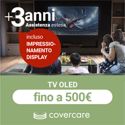 Assistenza estesa Covercare (incluso impressionamento display) + 3 anni per TV OLED 0-500¤